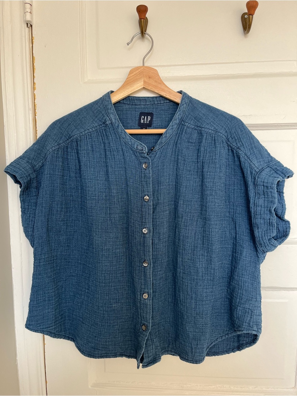 GAP Cotton Gauze Denim Button-Up Shirt